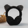 thumbnail image 1 of Orejeras peludas de invierno, lindas orejeras de piel sintética de zorro de peluche, suaves y cálidas, con acolchado de vellón para niñas y niños., 1 of 3