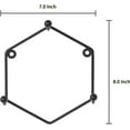 thumbnail image 2 of MyGift Set of 3 Black Metal Wall Mounted 3-Hook Mug Rack Holder, 2 of 3