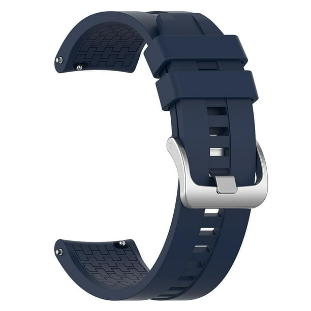 Correa de muñeca de silicona de 22 mm con hebilla para Amazfit GTR 47 mm (azul oscuro)