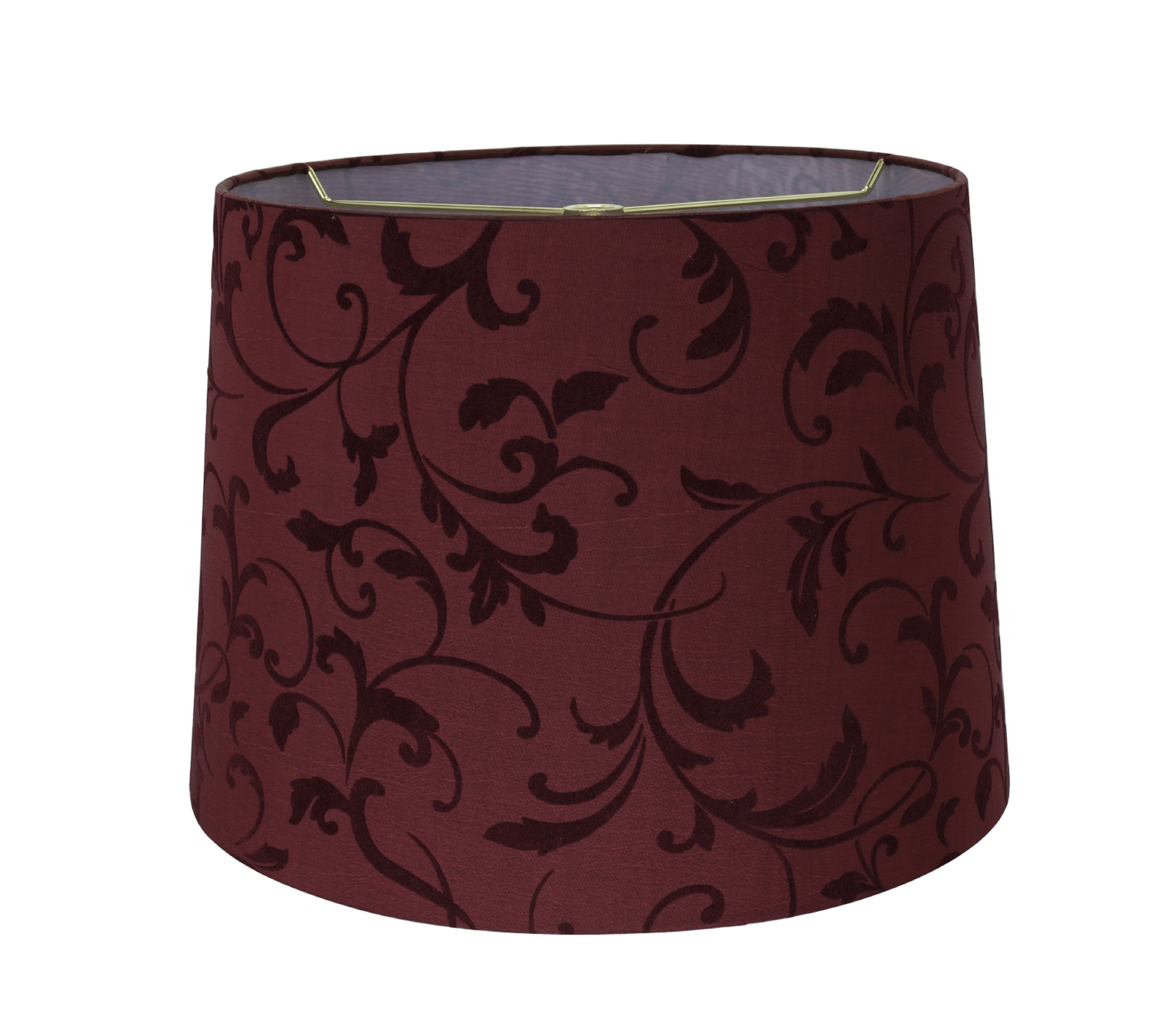 Aspen Creative 32325 Transitional Hardback Empire Shaped Spider Construction Lamp Shade in Red, 14" wide (12" x 14" x 10")
