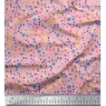 thumbnail image 1 of Soimoi Pink Rayon Fabric Leaves,Insect & Floral Artistic Print Sewing Fabric BTY 42 Inch Wide, 1 of 3