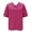 Hot Pink, variant on YVNAURA Plus Size Cotton Linen Shirt for Women Breathable Short Sleeve Blouse Loose Fit Button Down Camp Collar Top Lightweight Summer Casual Tunic 2026, Blue,L