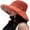 Orange, variant on Summer Mesh Sun Hats for Women Lightweight Beach Hat Floral UPF50+ Packable Wide Brim Bucket Hat with Chin Strap