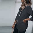 thumbnail image 5 of BRDFRL Women's Lined Blazers Business Casual Long Sleeve Blazer Open Front Lightweight Suit Jacket for Work Dark Gray XL, 5 of 7