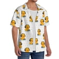 thumbnail image 2 of Fotbe Cute Duck With Headphone Camisa Estampada de Manga Corta para Hombre, Casual de Verano, Estilo Playero, Sin Arrugas-X-Large, 2 of 5