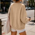 thumbnail image 3 of Mama Sweatshirts for Women Embroidered Mama Shirt Oversized Mom Crewneck Pullover Long Sleeve Casual Tops, 3 of 4