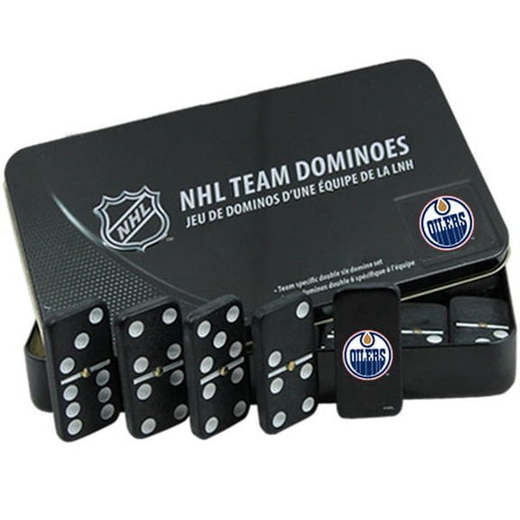 Edmonton Hockey Oiler's Logo Domino Set in Gift Tin (Dominoes)