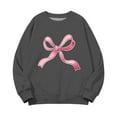 thumbnail image 6 of Miluxas Bow Sweatshirt Girls Valentine Tops Long Sleeve Crew Neck Pullover Tops Cute Love Print Casual Sweatshirts, 6 of 7