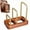 B, variant on Clearance Under $21, 1 Pack Wooden Cutting Board Rack, Double Slot Chopping Board Holder with Metal Frame, Countertop Organizer for Lids and Bakeware, for Home Kitchen,(B)