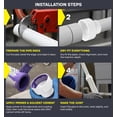 thumbnail image 6 of 6 in. x 4 in. White PVC DWV Increaser-Reducer Coupling, Hub x Hub Drain, Waste & Vent Systems (4-Pack), 6 of 8
