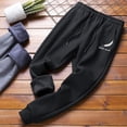 thumbnail image 2 of Mens Autumn Winter Casual Solid Color Keep Warm Plus Velvet Long Pants Trousers, 2 of 9