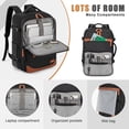 thumbnail image 3 of Mochila de viaje Velaybor 40L con puerto de carga USB negra, 3 of 7
