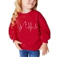 thumbnail image 4 of CLOISE Girls Hoodie Boys Toddler Red Long Sleeve Hooded Sweatshirt Tops Heart Cotton Outfits Fall Winter Clothes Red 4-5T, 4 of 4