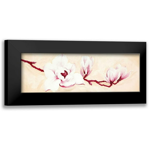 Verdonck, Elisabeth 14x7 Black Modern Framed Museum Art Print Titled - Magnolias I