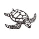 thumbnail image 5 of Estatua de tortuga Iron Modern Beach Tema Decoración Ornamento de animales Decoración de pared de arte para sala de estar Mesa de tela de televisión 30x28cm, 5 of 9
