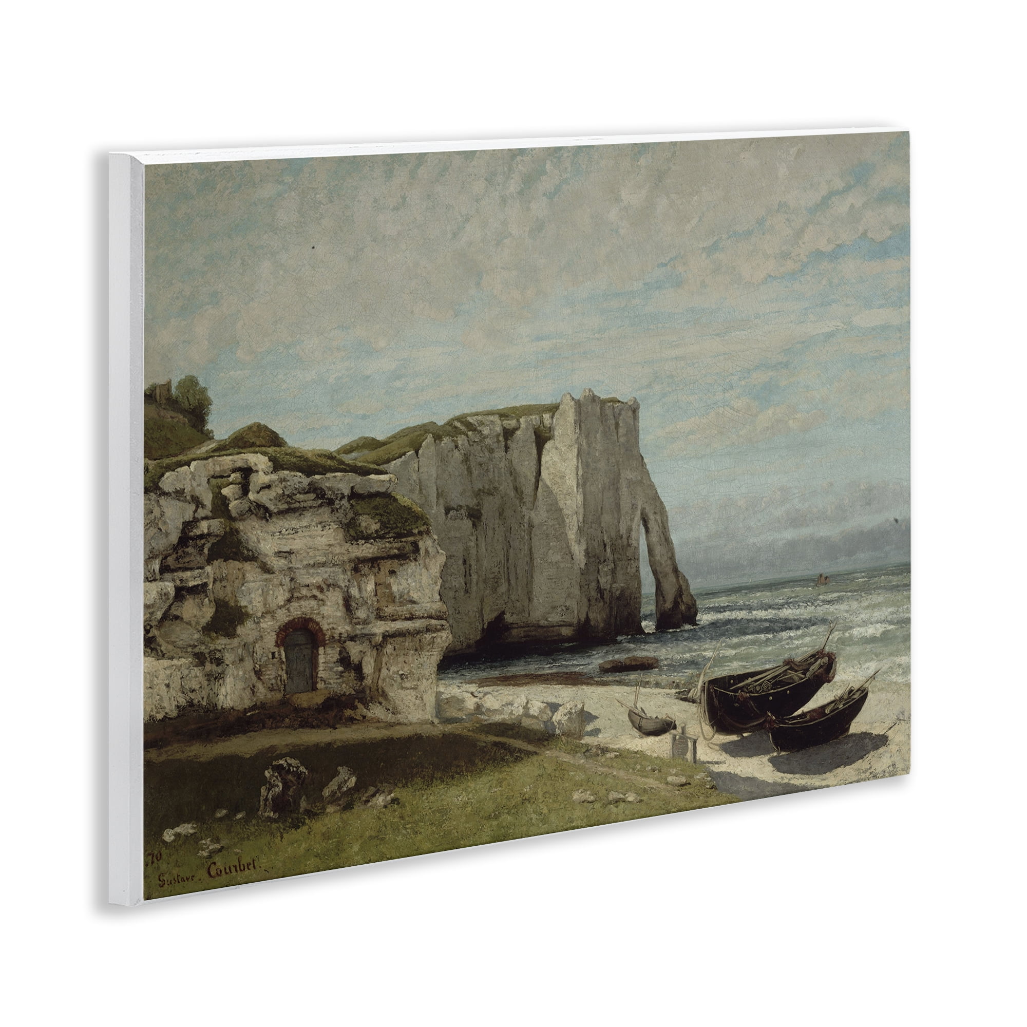 Stupell Industries Classical Cliffs After Strom Landscape & Nature Painting Unframed Art Print Wall Art, 14 x 11