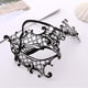 thumbnail image 2 of Máscara de mascarada para mujer, máscara de media cara, estilo princesa veneciano, máscaras de baile de máscaras de metal negras MB2 silbato de emergencia ruidoso para árbitro, silbato de, 2 of 4