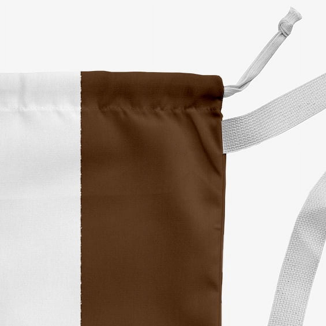 Simply Daisy Joy on a Stripe 28 x 36 in Brown Laundry Bag