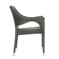 thumbnail image 3 of GDF Studio Nazir Outdoor Wicker Stacking Dining Chairs, Set of 4, Multibrown, 3 of 12