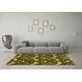 thumbnail image 3 of Ahgly Company Machine Washable Indoor Rectangle Abstract Yellow Modern Area Rugs, 2' x 4', 3 of 4