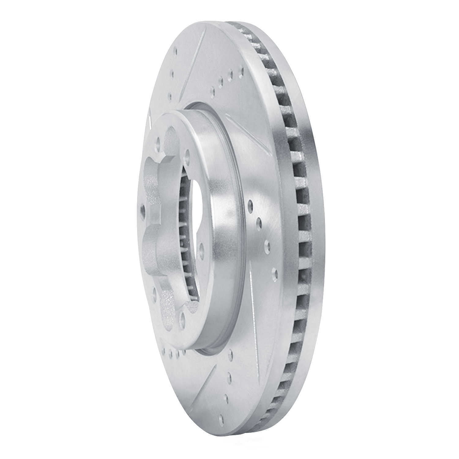 Dynamic Friction Company 631-92097L DFC Brake Rotor - Drilled And Slotted - Silver