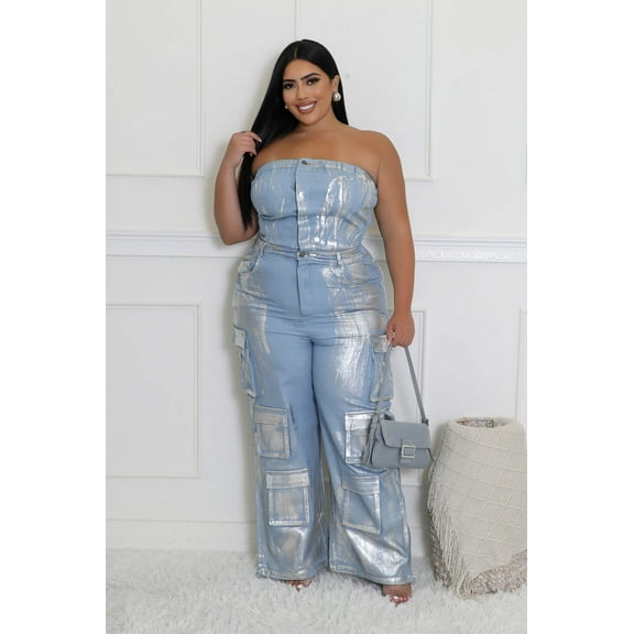 Silver Foil Jumpsuit