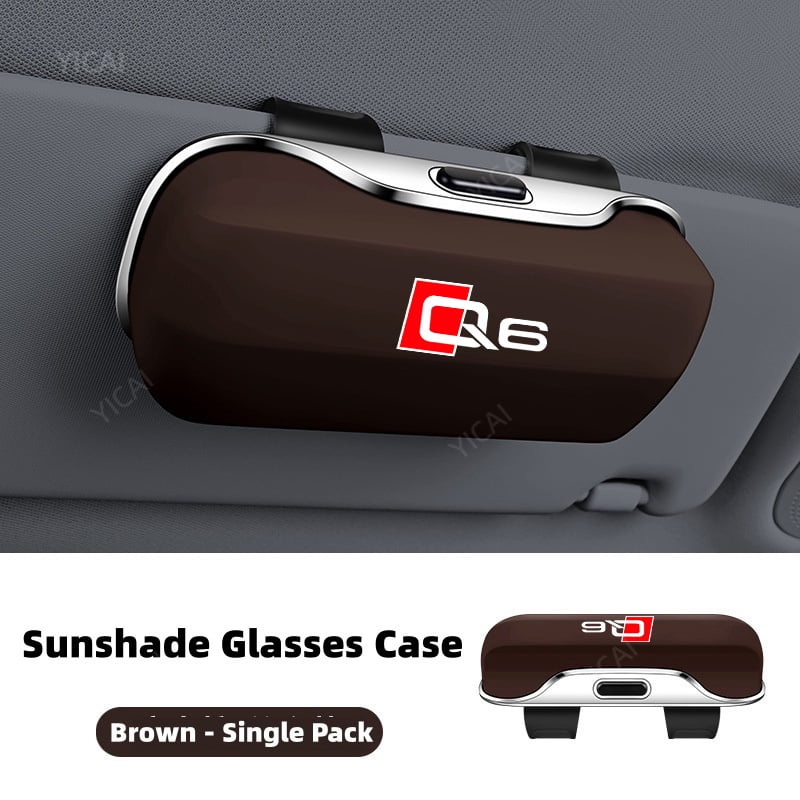 For Audi Q6 Auto Sun Visor Glasses Holder Back Clip Type All-Inclusive Design Sunglasses Accessories