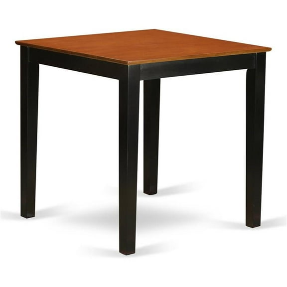 Pemberly Row 36" Square Wood Counter Height Table in Black/Cherry