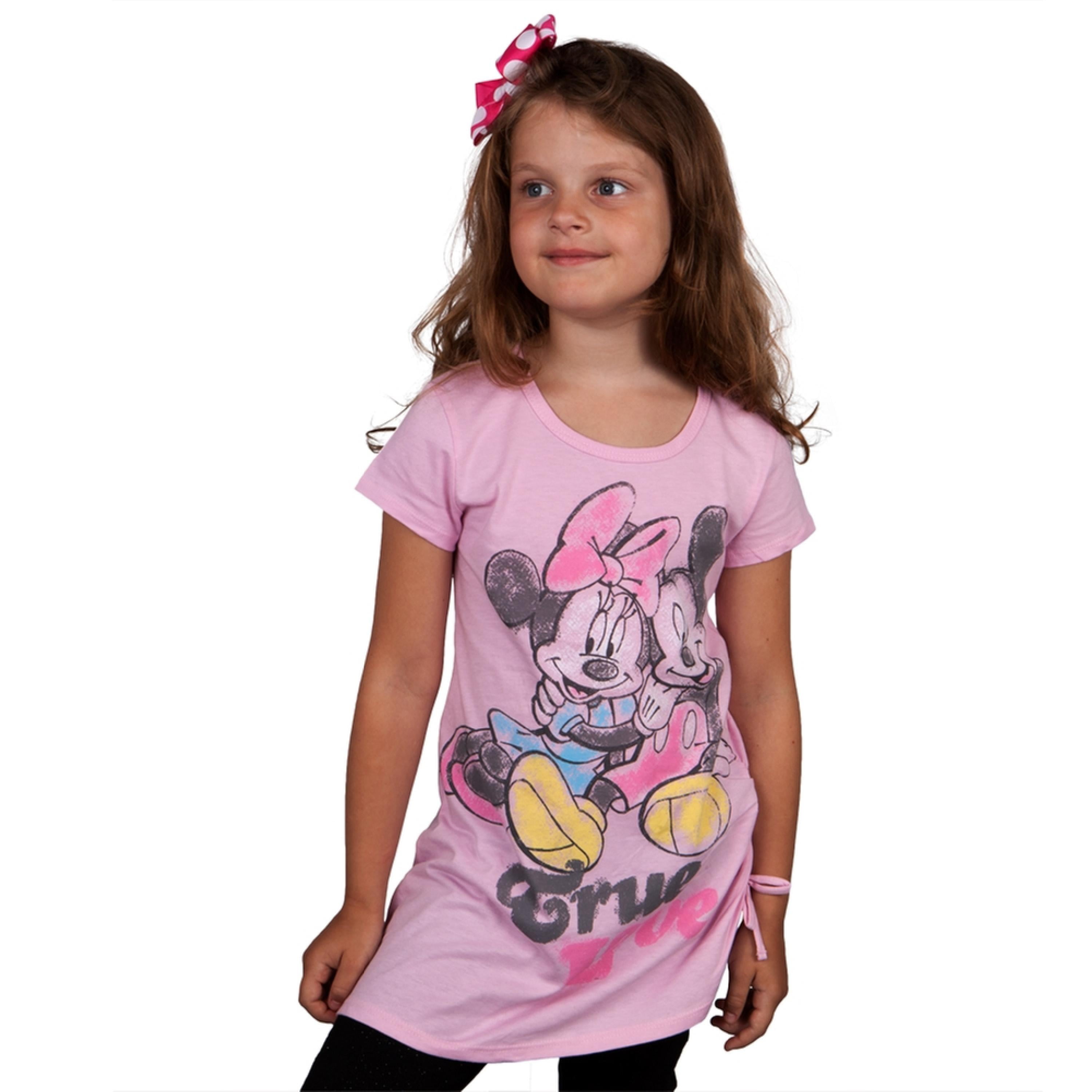 Minnie Mouse Girl White Cotton Top T-Shirt Size 6-12 age 4-12 