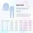 thumbnail image 6 of ZDHoor Kids Thermal Underwear Soft Long John Set Long Sleeve Base Layer Thermal Top with Leggings Light Blue 9-10, 6 of 6