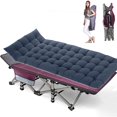 thumbnail image 3 of ABORON 2 Pack Folding Camping Cot for Adults & Kids, Folding Guest Bed Cots,Sleeping Cot Folding Bed with 2 Sided Mattress & Carry Bag, 3 of 11