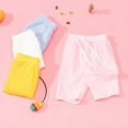 thumbnail image 5 of SILVERCELL 2-10Y Boys Girls Casual Cotton Shorts Toddler Kids Solid Color Half Pants (Without Drawstring), 5 of 7