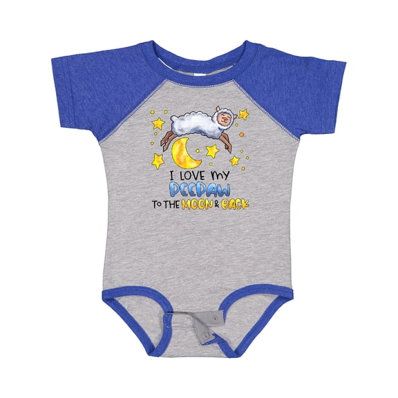 Inktastic I Love My Peepaw to the Moon and Back Cute Sheep Boys or Girls Baby Bodysuit