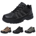 thumbnail image 2 of NOKIO Men's Hiking Shoes Wate𝗋proof Non-S𝗅ip Outdoor Sneakers Breathable Wide Width Sport Shoes Mid Top 𝖫a𝖼e Up Athlet𝗂c Shoes for Camping Climbing Backpacking Running for Back to College, 2 of 9