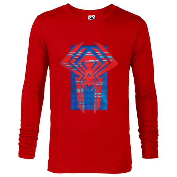 Marvel Spider-Man: Across the Spider-Verse 2099 Symbol Icon - Long Sleeve T-Shirt for Men - Customized-New Red