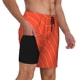 thumbnail image 2 of Fotbe Salmon Fish Meat Traje de Baño para Hombre – Shorts de Natación de Secado Rápido con Forro y Bolsillos-3X-Large, 2 of 6