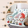 thumbnail image 4 of Cozy Christmas Gnome & Snowflake Throw Blanket - Soft, Allergy-Friendly Flannel for Bed and Sofa Decor - Perfect Holiday Gift, Christmas, Elf, Snowflake, Blanket, Decorative, 4 of 6