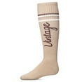 thumbnail image 5 of MeMoi Girls Vintage Stripe Cotton Blend Knee High Socks - Girls - Female, 12, Tan, 5 of 7