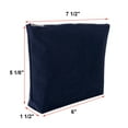 thumbnail image 2 of Aspire 6-Pack Navy Canvas Zipper Bags Cosmetic Bag, 7-1/2 by 5-1/8 with 1-1/2 Inch Bottom, 2 of 6