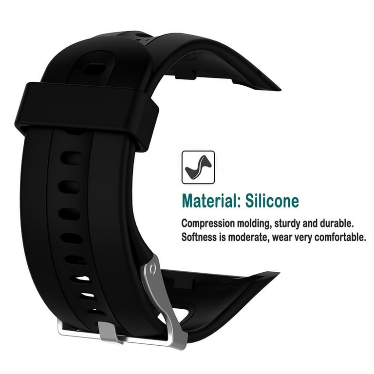 hval Mantle Blacken LNGOOR Watch Band For Garmin Forerunner 10 15 Strap Adjustable Replacement  Wristband - Walmart.com