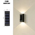 thumbnail image 1 of Lámpara Solar de pared para exteriores, luces LED solares impermeables, iluminación luminosa hacia arriba y hacia abajo para jardín, balcón, patio, lámparas de decoración de calle, 1 of 4