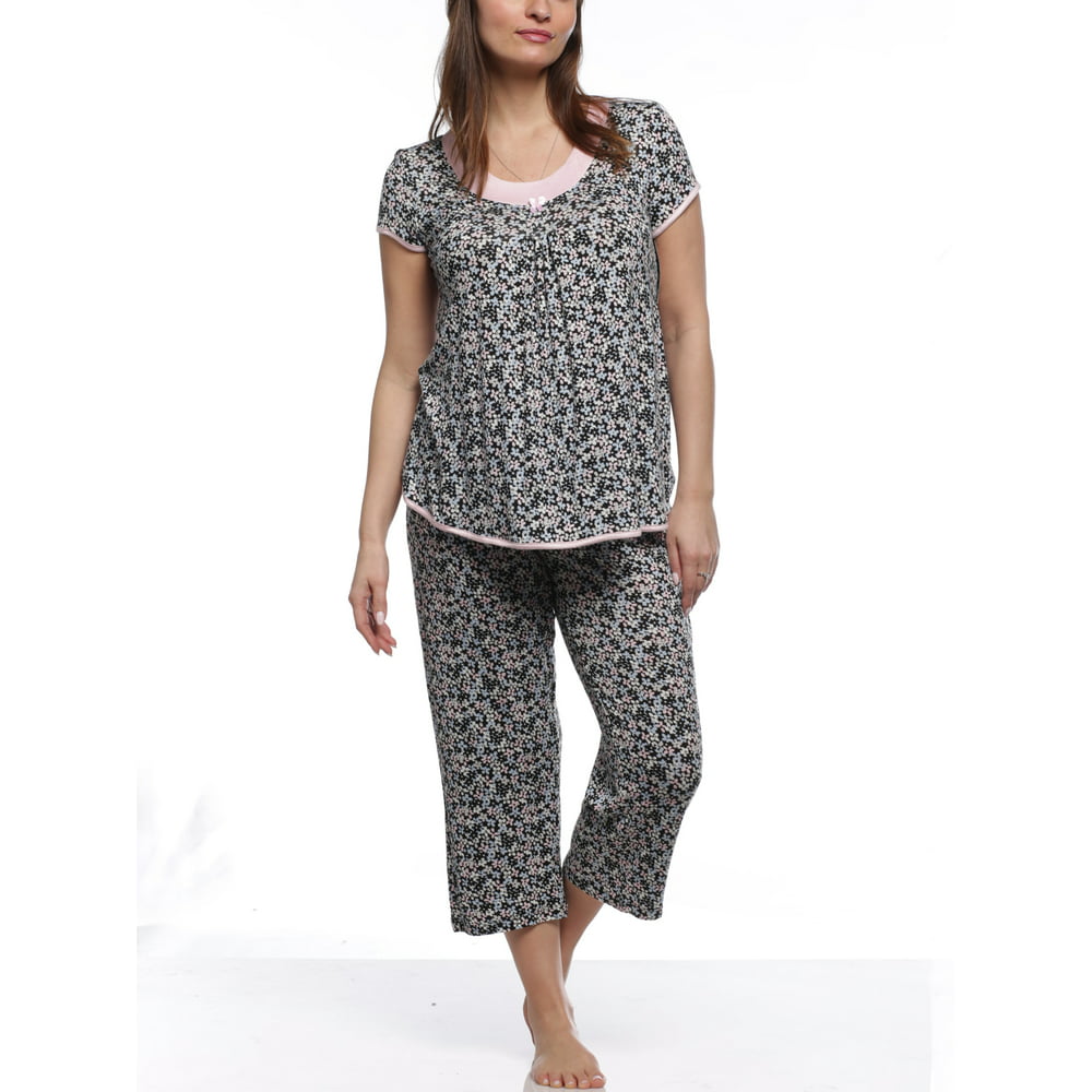 Rene Rofe - Rene Rofe Women's Simply Me Capri Pajama Set, Navy Print ...