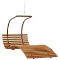 thumbnail image 4 of vidaXL Solid Poplar Wood Chair Porch Swings with Swing Chair and Cushion, Off-White, 4 of 10