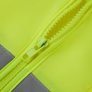 3C Products ANSI/ISEA 107-2015 Class 2 Safety Green Cool Mesh Safety Vest w/ Zipper Closure and 4 Outside Pockets / Solid Front & Mesh Back- SV2100-3XL