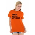 thumbnail image 3 of Life Better With Dog Pet Owner Puppy Plus Size Crewneck Graphic Tee Shirt Brisco Brands 2X, 3 of 4