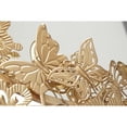 thumbnail image 6 of DecMode 28" x 28" Gold Layered 3D Circle Butterfly Wall Mirror, 6 of 14