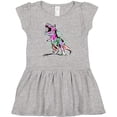 thumbnail image 3 of Inktastic Graffiti Paint Splatter T-rex Girls Baby Dress, 3 of 5