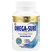 Paradise Herbs Med-Vita Omega-Sure Omega-3 Fish Oil 1000 mg - 30 Gelatin Free Liquid Vgels