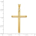 thumbnail image 5 of 14K Yellow Gold Polished Tube Cross Pendant (47.35 X 24.2) Made In Mexico k6183, 5 of 6