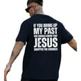 thumbnail image 4 of Unisex Christian Graphic T-Shirt, “Jesus Dropped the Charges” Double-Sided Street Style Tee, Inspirational Faith Shirt, Cotton Casual Wear, Sizes S–5XL, 4 of 7